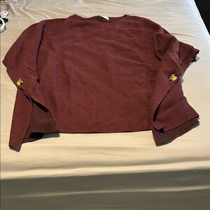 LOFT Deep Red Knit Top